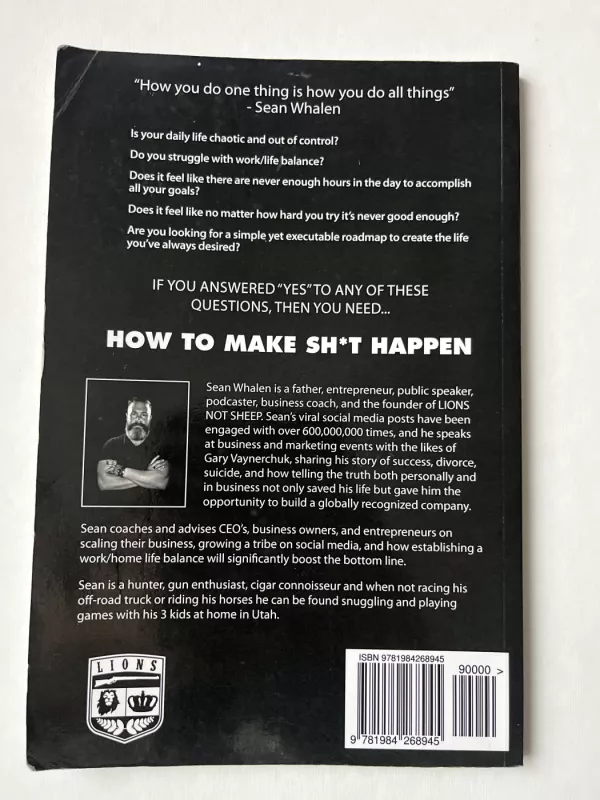 How To Make Shit Happen - Sean whalen, knyga 3