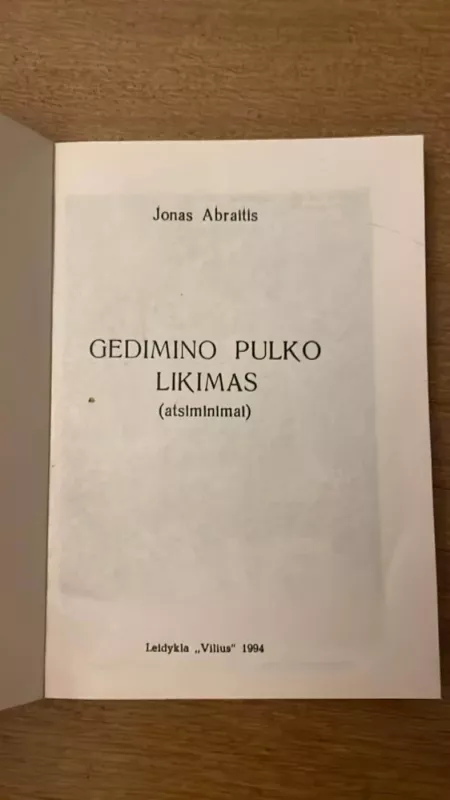 Gedimino pulko likimas - Jolnas Abraitis, knyga 3
