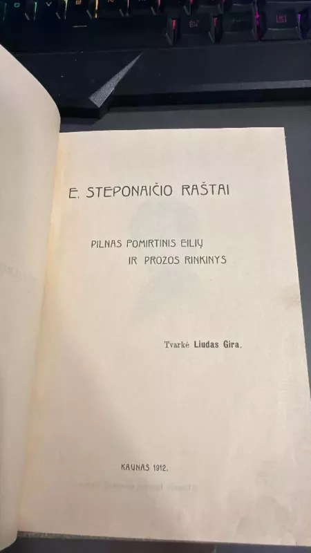E. Steponaičio raštai - Liudas Gira, knyga 3