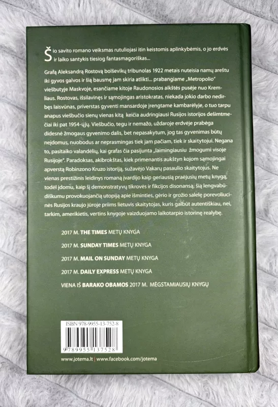 Aristokratas Maskvoje - Amor Towles, knyga 5