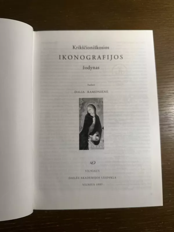 Krikščioniškosios ikonografijos žodynas - Ramonienė Dalia (sudarytoja), knyga 5