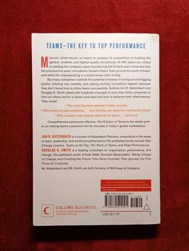 The Wisdom of Teams - Jon R. Katzenbach, knyga 3