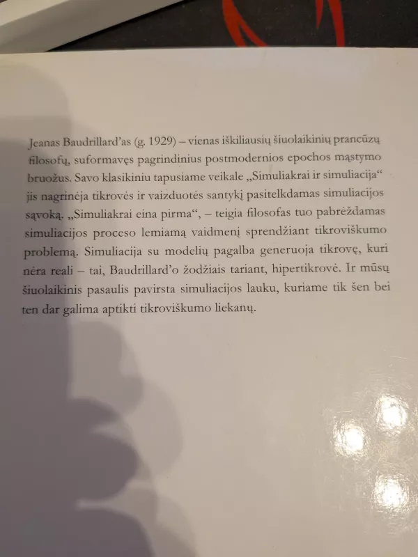 Simuliakrai ir simuliacija - Jean Baudrillard, knyga 3