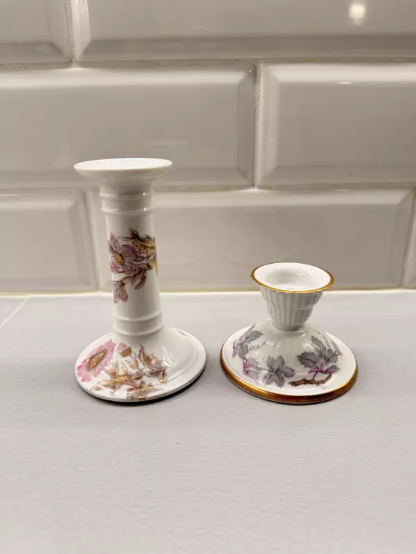 Vintage porcelianinės žvakidės - , namai ir interjeras 2
