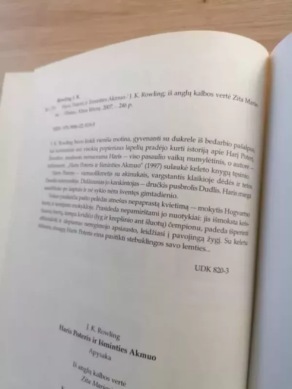 Haris Poteris ir išminties akmuo - Rowling J. K., knyga 3