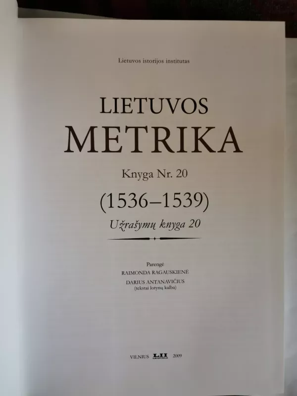 Lietuvos metrika (1536-1539) - Raimonda Ragauskienė, knyga 3