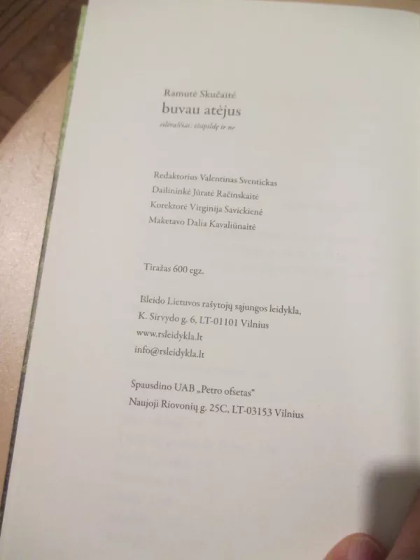 Buvau atėjus - Ramutė Skučaitė, knyga 5