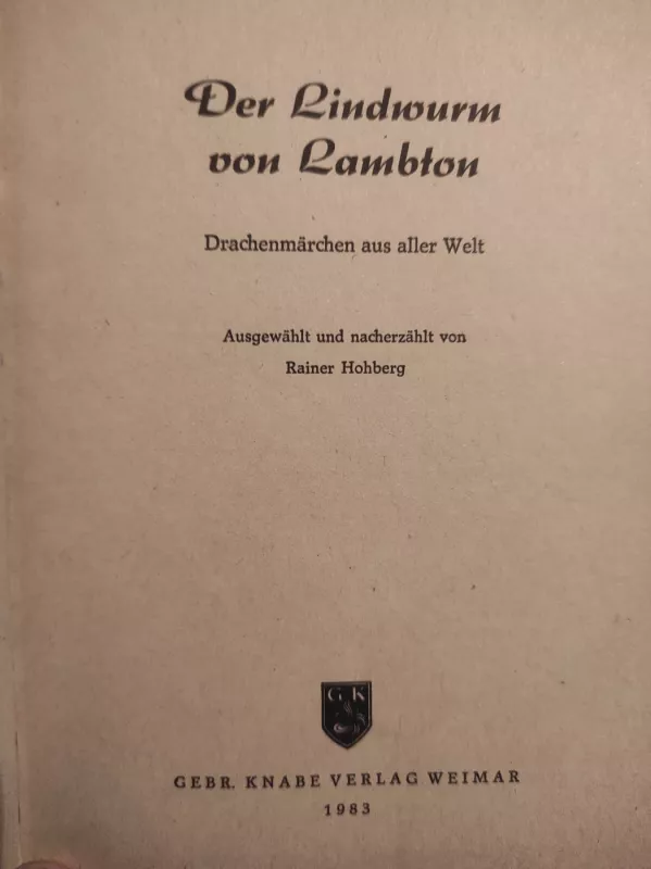 Der Lindwurm von Lambton - Įvairūs, knyga 3