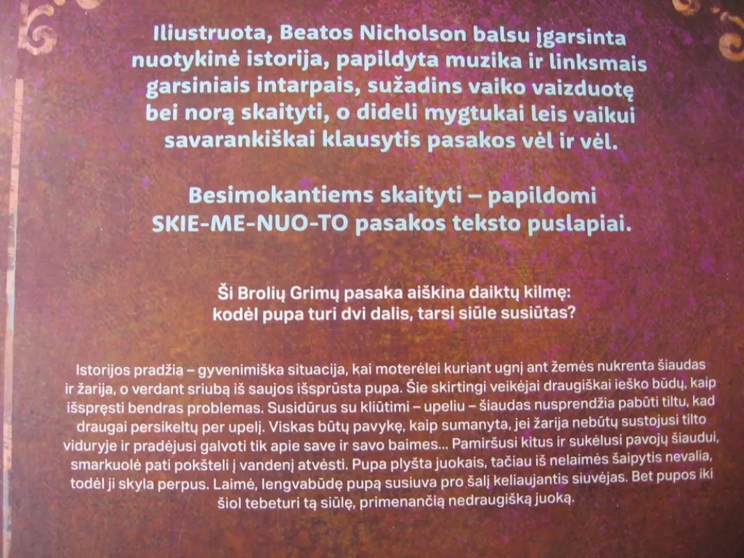 Šiaudas, žarija ir pupa - Brolių Grimų pasakos, knyga 4