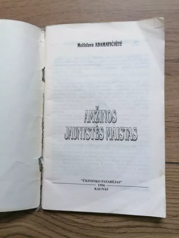 Amžinos jaunystės maistas - Mečislava Adamavičiūtė, knyga 4