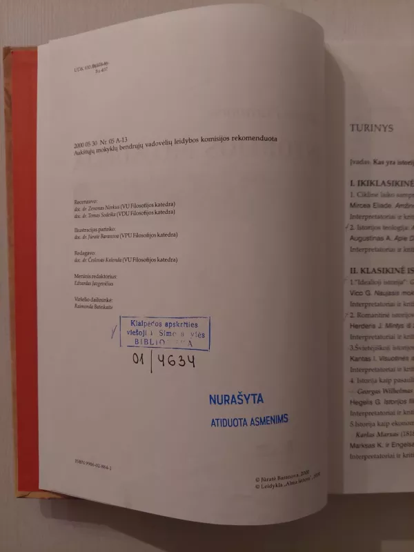 Istorijos filosofija - Jūratė Baranova, knyga 3