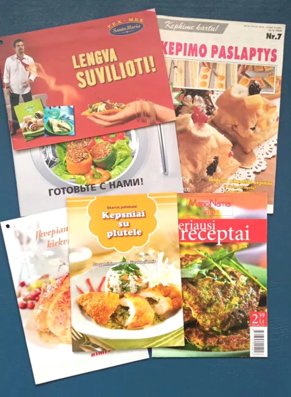 Kulinarijos ir kepinių receptų žurnaliukai, 6vnt. - įvairūs, knyga 2