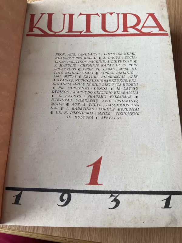 Kultūra - Red. P. Bugailiškis, knyga 2