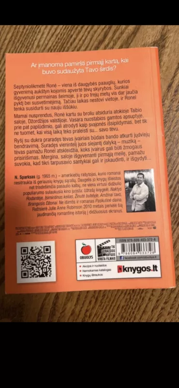 Paskutinė daina - Nicholas Sparks, knyga 3