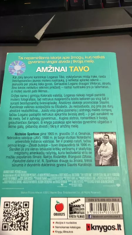 Amžinai tavo - Nicholas Sparks, knyga 3