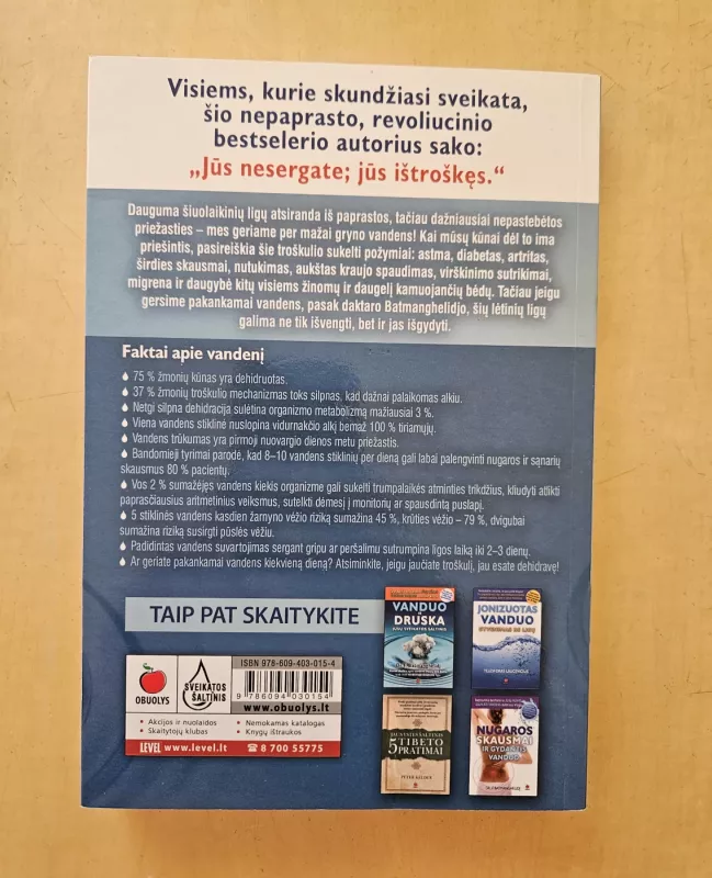 Jūsų kūnas šaukiasi vandens - Fereydoon Batmanghelidj, knyga 3