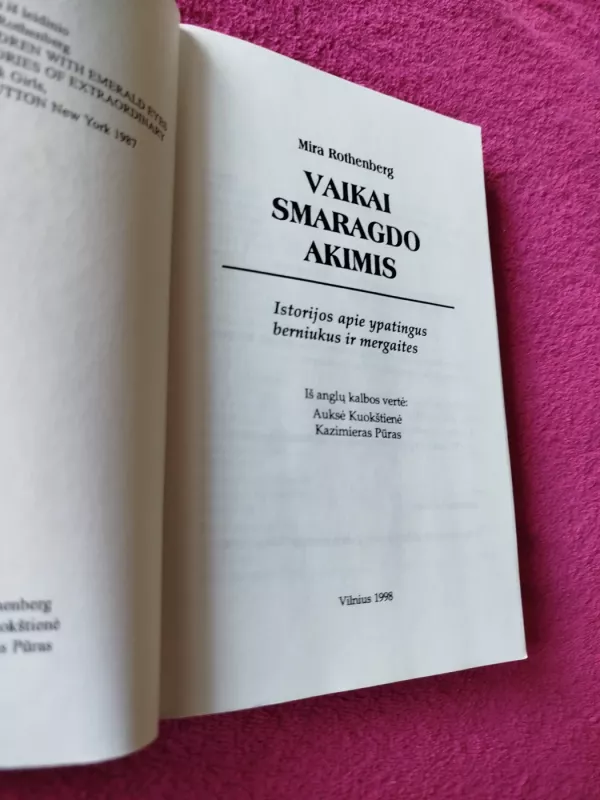 Vaikai smaragdo akimis Mira Rothenberg - Mira Rothenberg, knyga 3