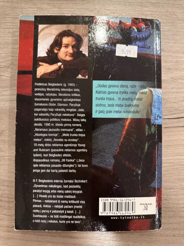 Meilė trunka trejus metus - Frederic Beigbeder, knyga 5