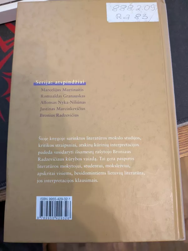 Bronius Radzevičius. Kūrybos studijos ir interpretacijos - Dainius Vaitiekūnas, knyga 2