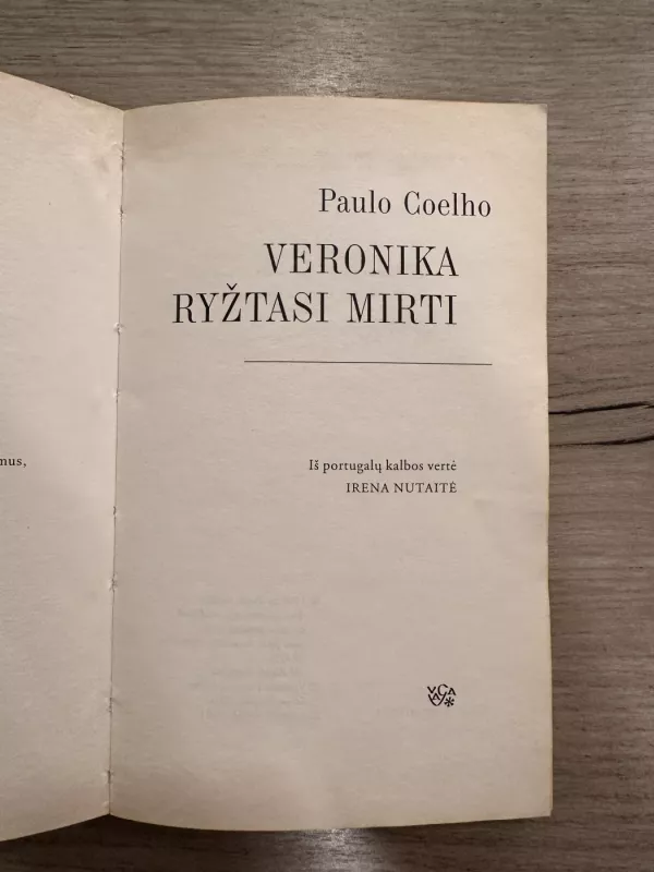 Veronika ryžtasi mirti - Paulo Coelho, knyga 3