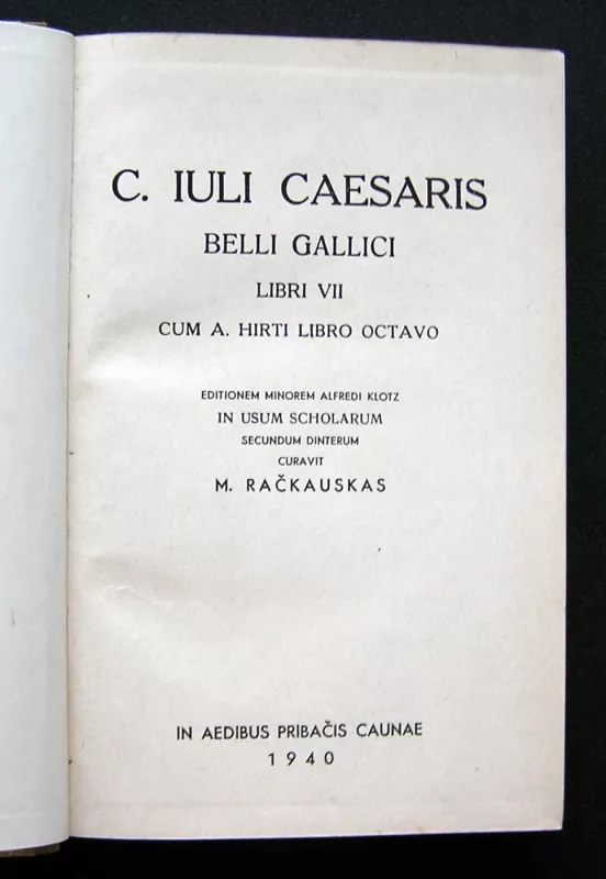 C.Iuli Caesaris Belli Gallici - M. Račkauskas, knyga 3