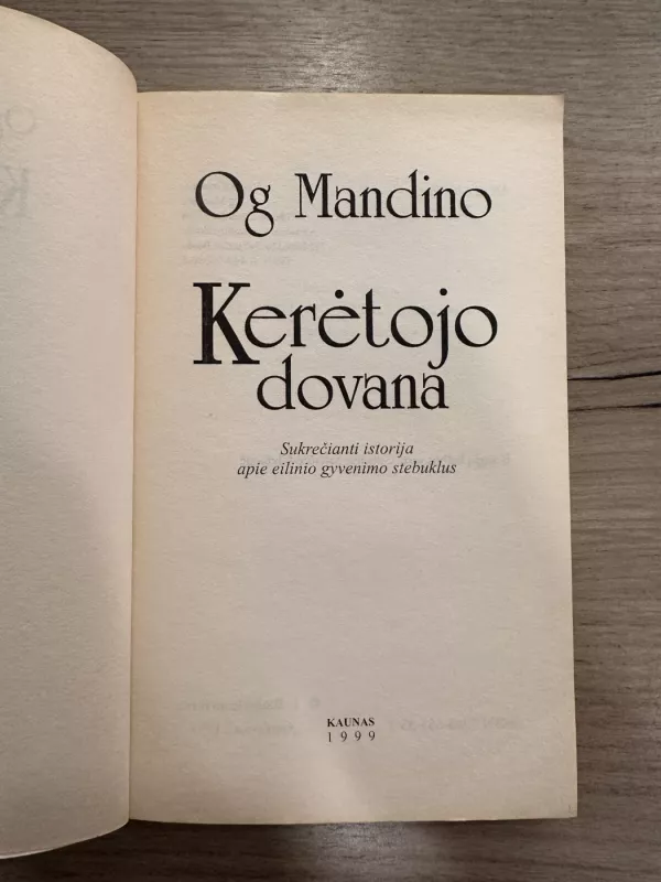 Kerėtojo dovana - Og Mandino, knyga 3
