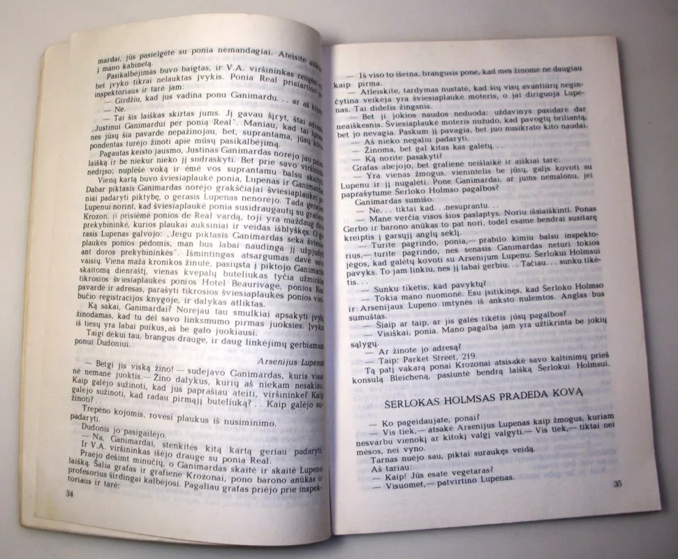 Arsenijus Lupenas prieš Šerloką Holmsą - M. Leblanas, knyga 6