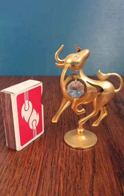 Zodiako ženklas statulėlė Jautis su Swarowski kristalu,Crystocraft - , namai ir interjeras 5