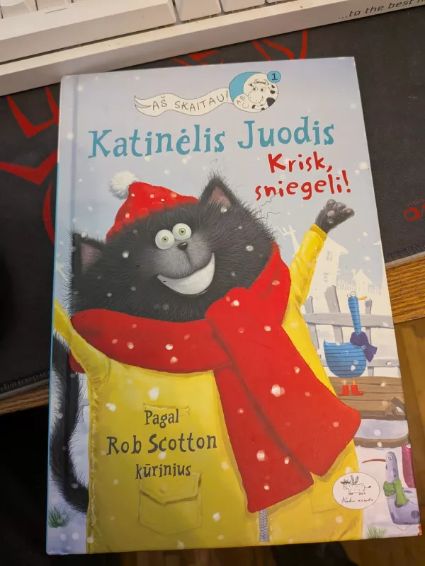 Katinėlis juodis. Krisk sniegeli - Rob Scotton, knyga 2