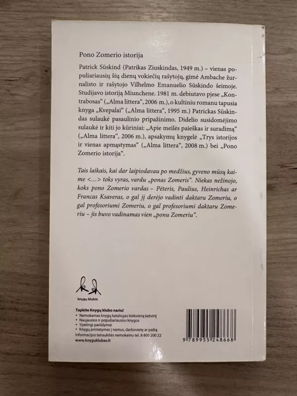 Pono Zomerio istorija - Patrick Süskind, knyga 5