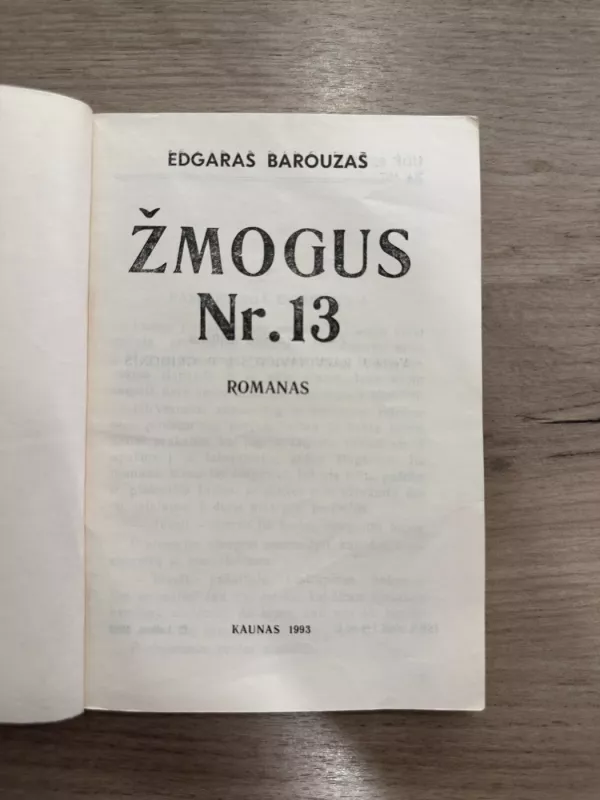 Žmogus Nr. 13 - Edgaras Barouzas, knyga 3
