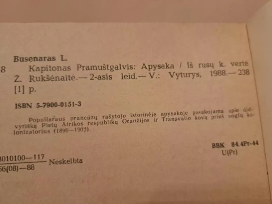 Kapitonas Pramuštgalvis - Luji Busenaras, knyga 3