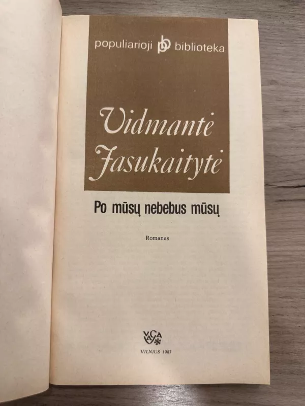 Po mūsų nebebus mūsų - Vidmantė Jasukaitytė, knyga 3