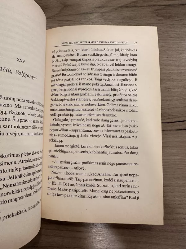 Meilė trunka trejus metus - Frederic Beigbeder, knyga 4