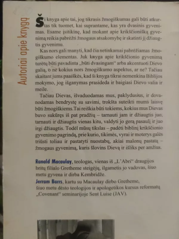 Buti zmogumi - R. Macaulay, J. Barrs, knyga 3