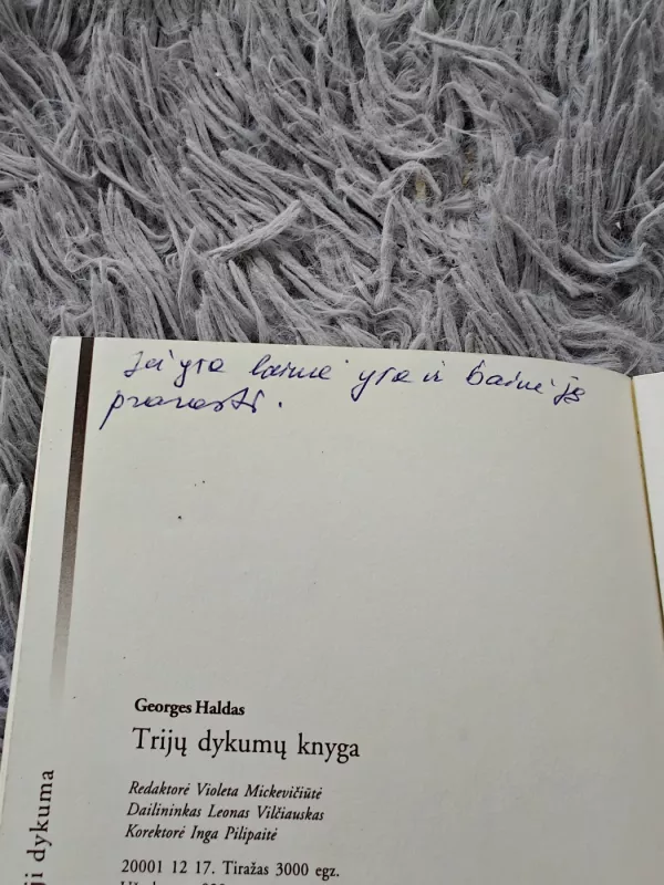 Trijų dykumų knyga - Georges Haldas, knyga 3