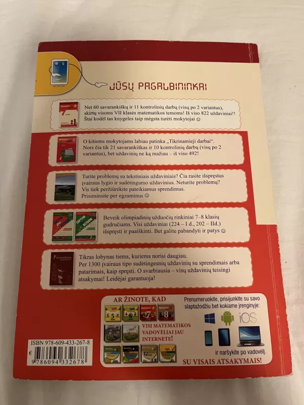 Matematika tau 7 klasė Uždavinynas - Autorių Kolektyvas, knyga 4