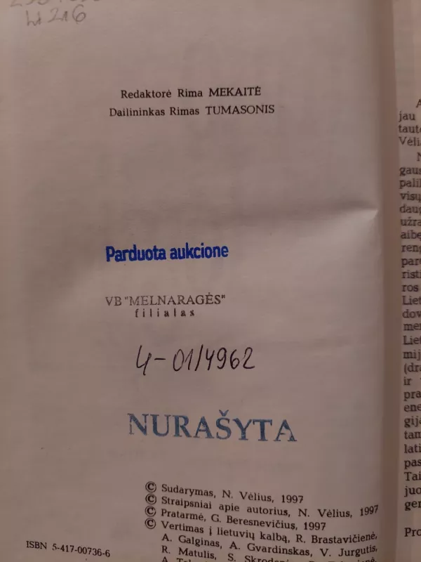 Lietuvių mitologija (2 tomas) - Norbertas Vėlius, knyga 3