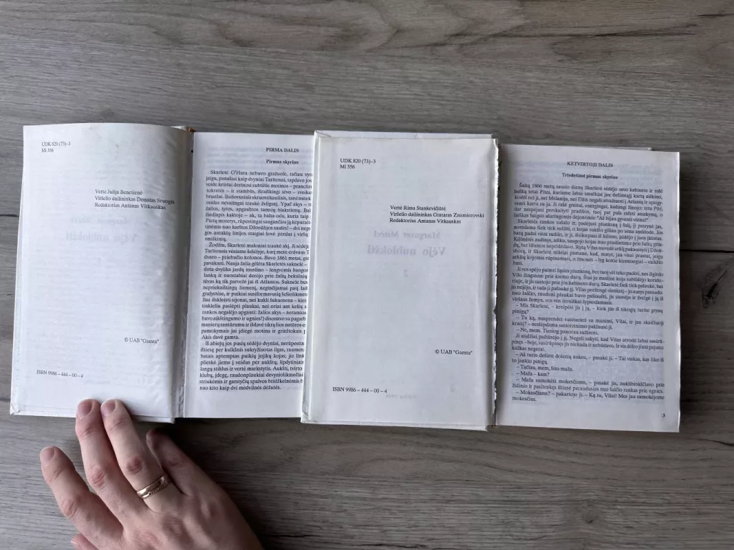 Vėjo nublokšti 1,2 dalys - Margaret Mitčel, knyga 5