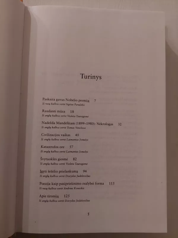 Poetas ir proza. Rinktinės esė - Josif Brodskij, knyga 5