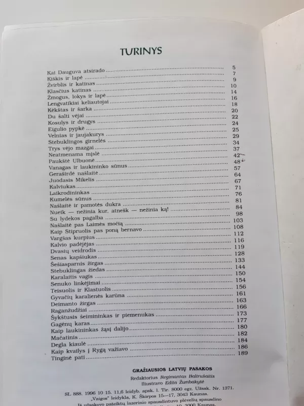 Gražiausios latvių pasakos - Autorių Kolektyvas, knyga 3