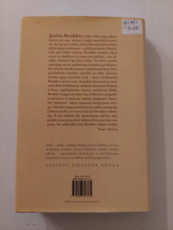Poetas ir proza. Rinktinės esė - Josif Brodskij, knyga 4