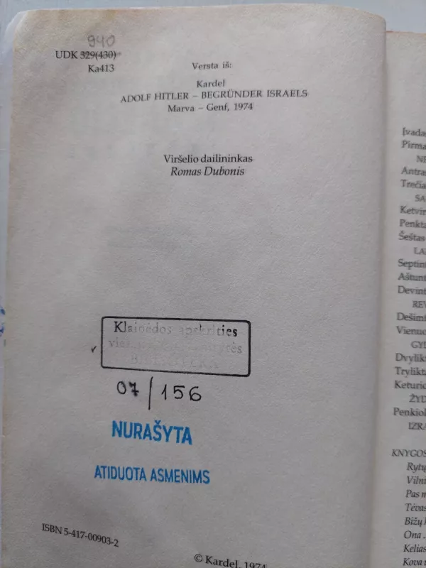 Adolfas Hitleris - Izraelio įkūrėjas - Henneck Kardel, knyga 3