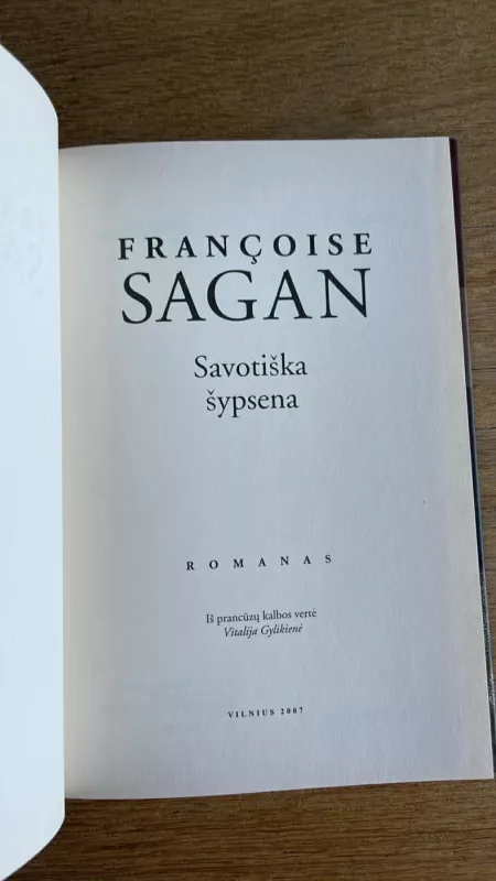 Savotiška šypsena - Francoise Sagan, knyga 3