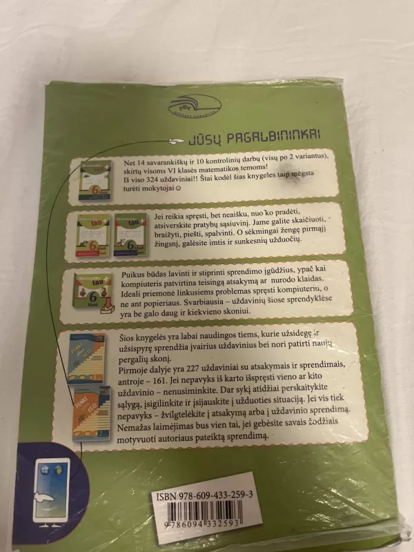 Matematika tau 6 klasė Uždavinynas - Kornelija Intienė, Vida Meškauskaitė, Žydrūnė Stundžienė, knyga 3