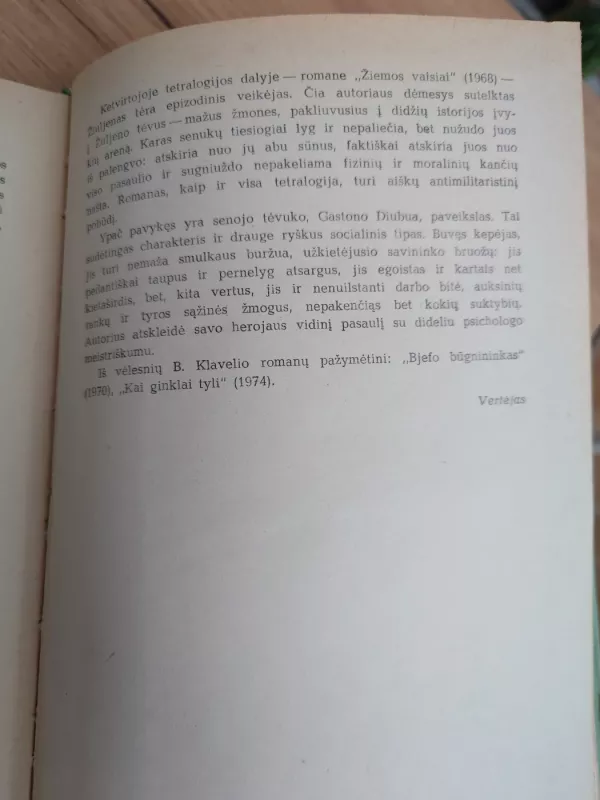 Žiemos vaisiai - Bernaras Klavelis, knyga 6