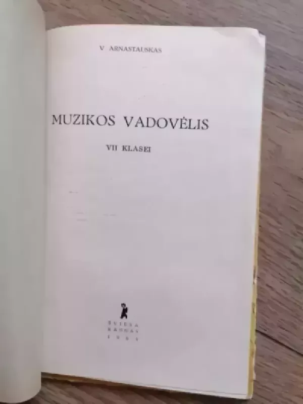 Muzikos vadovėlis VI klasei - V. Arnastauskas, knyga 3