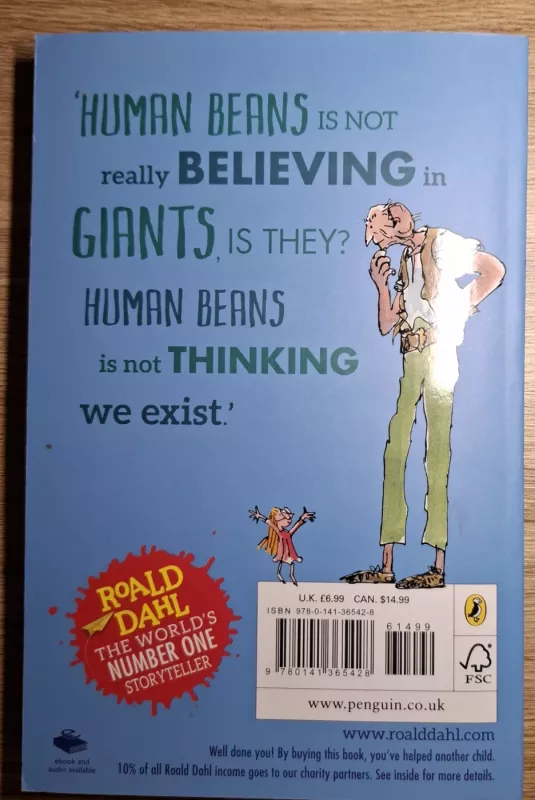 The BFG - Roald Dahl, knyga 3