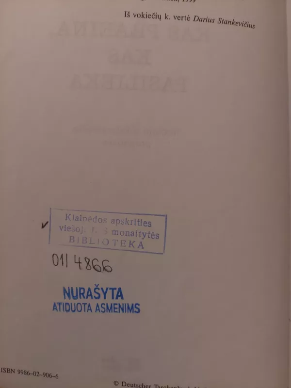 Kas praeina, kas pasilieka: trečio tūkstantmečio prognozės - Eva Gesine Baur, knyga 3