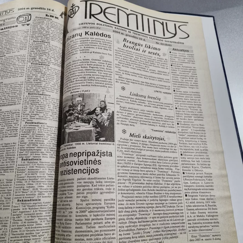 Laikraštis TREMTINYS 2004m. - Autorių kolektyvas (įvairūs), knyga 4